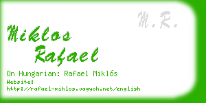 miklos rafael business card